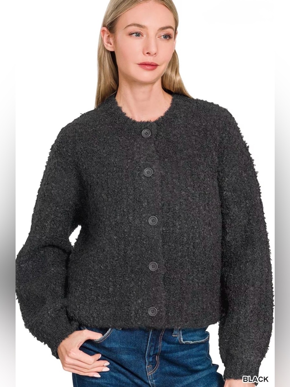 ZENANA BUTTON DOWN WOOL CARDIGAN SWEATER Sz Various